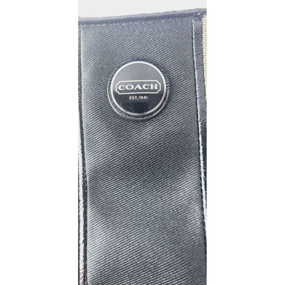 Coach Signature Stripe Hobo Convertible Shoulder Bag/Cross body Tan Black - Picture 5 of 8